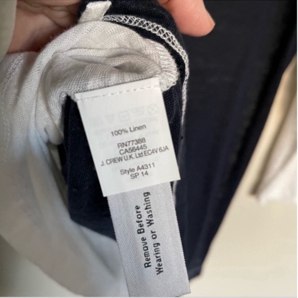 J. Crew Baseball Tee Linen s M - Picture 2 of 4